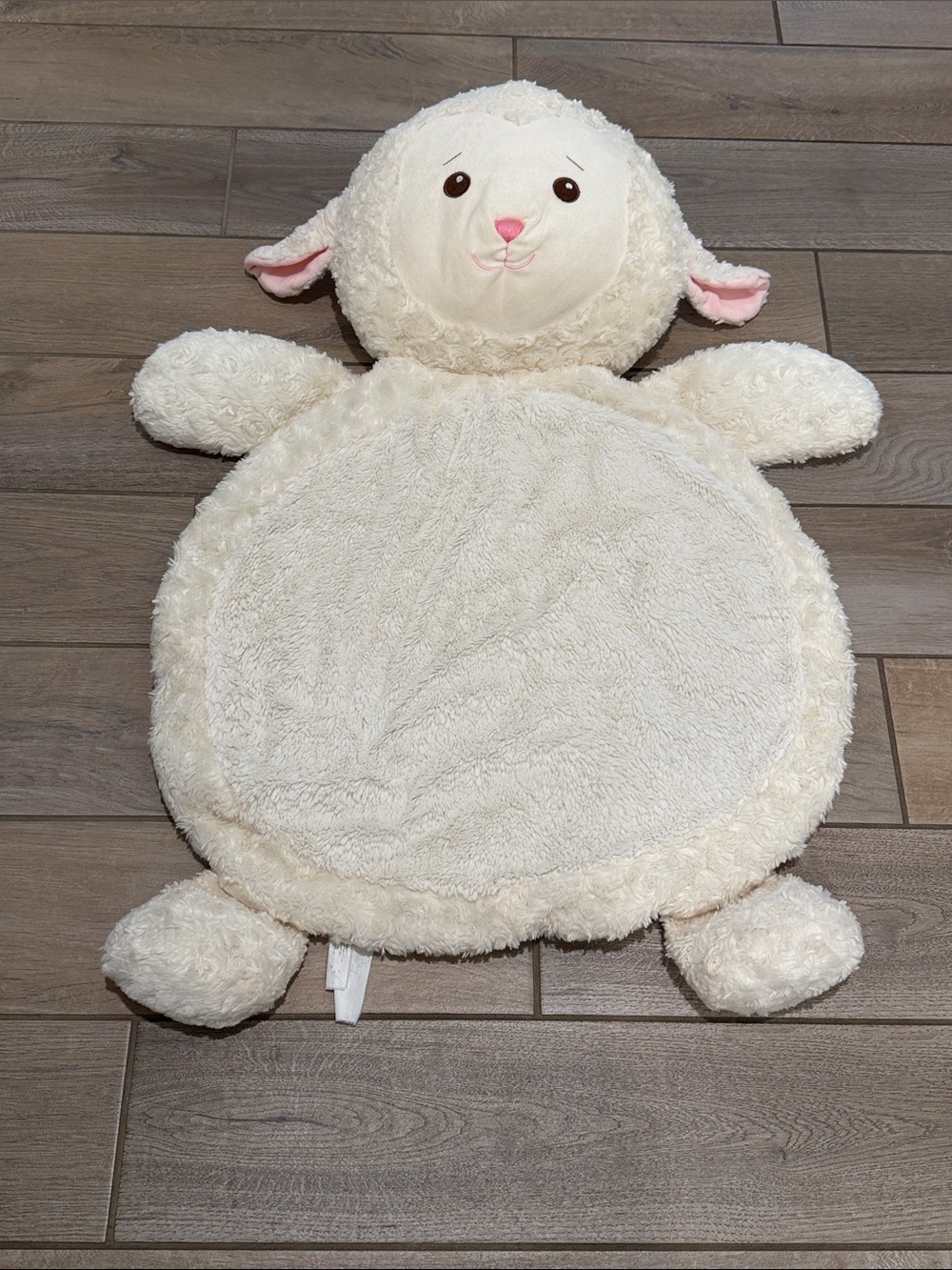 Plush Lamb Shaped Cream Baby Play Mat